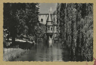 CHÂLONS-EN-CHAMPAGNE. 112- Caisse d'Epargne vue des jardins.
Reims""La Cigogne"".[vers 1951]