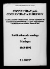 Connantray. Vaurefroy. Connantray-Vaurefroy. Publications de mariage, mariages 1863-1892