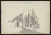 Vue d'une église ou d'une chapelle non identifiée (Tours-sur-Marne ?)