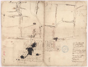 Plan brouillon de bornages à Chamery (1767)