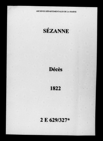 Sézanne. Décès 1822