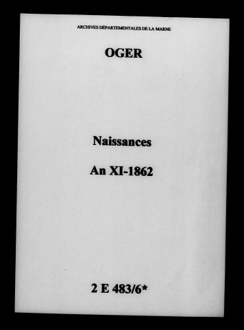 Oger. Naissances an XI-1862
