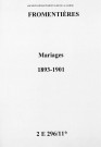 Fromentières. Mariages 1893-1901