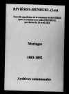 Rivières-Henruel (Les). Mariages 1883-1892