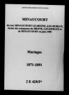 Minaucourt. Mariages 1871-1891