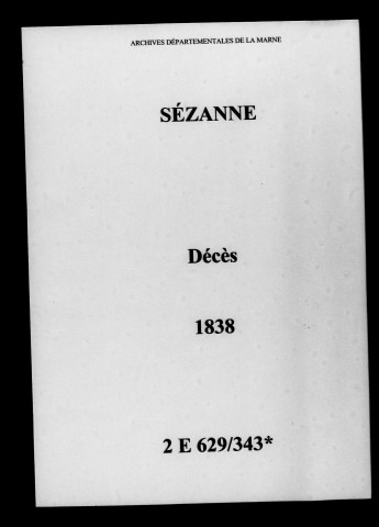 Sézanne. Décès 1838