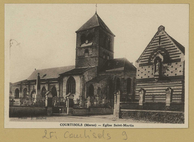 COURTISOLS. Église Saint-Martin / J. Boulvé, photographe.