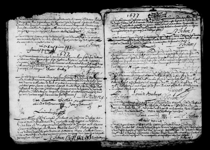 Coupéville. Baptêmes, mariages, sépultures 1676-1692