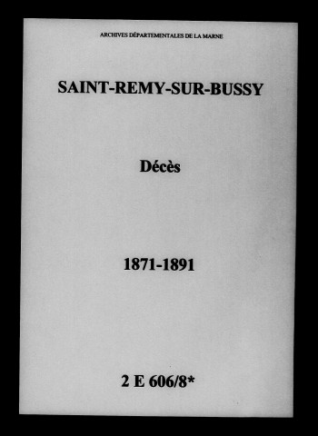 Saint-Remy-sur-Bussy. Décès 1871-1891