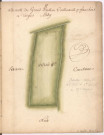 Cayet des plans et figures des prés de l'hotel Dieu de Sainte Manéhould, 1761. Plan n° 10 : atenante du Grand Praillon.