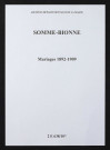 Somme-Bionne. Mariages 1892-1909