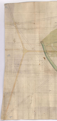 Plan de la traverse de la ville de Châlons, XVIIIè s.