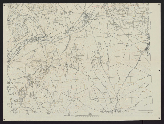 3. Carte générale des objectifs d'artillerie : Rethel.
Service géographique de l'Armée VIe Armée deuxième bureau (Imp C. G. A. T IV).1918