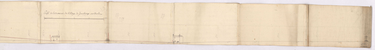 Anciens plans. Profil de traverse de Jonchery-sur-Vesle, 1780-1786.
