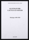 Allemanche-Launay-et-Soyer. Mariages 1893-1929