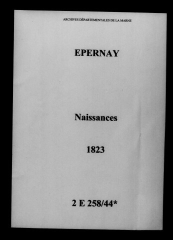 Épernay. Naissances 1823