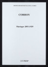 Corroy. Mariages 1893-1929