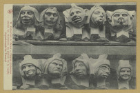 REIMS. 15. Cathédrale de Figures grotesques ornant les clochetons du pignon de la façade septentrionale du Transept / L. de B.
