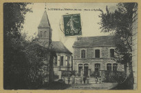 SAINT-ÉTIENNE-AU-TEMPLE. Mairie et Église / R. Cadé, photographe à Méharicourt.
MéharicourtÉdition R. Cadé.[vers 1911]