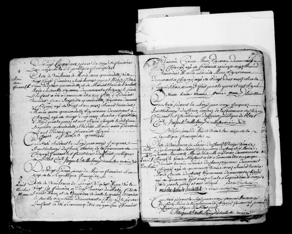 Chigny. Naissances, mariages, décès an XI-1812