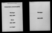 Vésigneul-sur-Marne. Mariages, décès 1861-1899