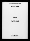 Grauves. Décès an XI-1862