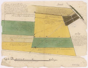 Plan d'arpentage au terroir de Guyencourt (s.d.) XVIIIe s., Villain