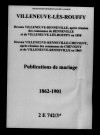 Villeneuve-Renneville. Chevigny. Villeneuve-Renneville-Chevigny. Publications de mariage 1862-1901