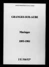 Granges-sur-Aube. Mariages 1893-1901