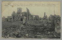 HEILTZ-LE-MAURUPT. 54. 1914... Bataille de la Marne (6 au 12 sept.) - Maurupt Marne - Place de l'Église. 1914... Battle of the Marne (from the 6 th to 12 Sept.) - Maurupt (Marne) - The Church place.