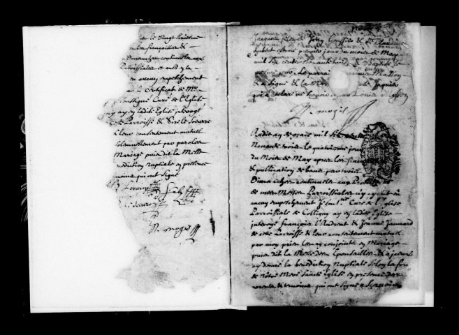 Coligny. Baptêmes, mariages, sépultures 1693-1703