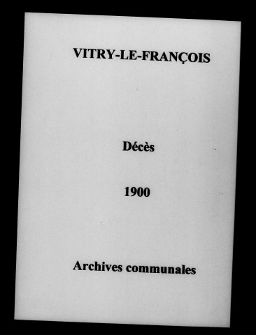 Vitry-le-François. Décès 1900