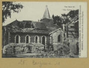 BERZIEUX. 855-La grande guerre 1914-16-Environs de Ste Menehould-Berzieux, village détruit-Ruines de l'Église.
Phot. Express (92 - Nanterreimp. Baudinière).Sans date