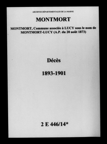 Montmort. Décès 1893-1901