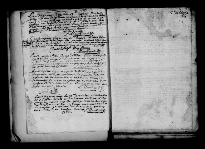 Luxémont. Baptêmes, mariages, sépultures puis naissances, mariages, décès 1692-an X