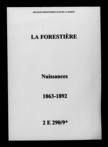 Forestière (La). Naissances 1863-1892