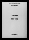 Joiselle. Mariages 1893-1901