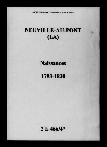 Neuville-au-Pont (La). Naissances 1793-1830