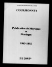 Courjeonnet. Publications de mariage, mariages 1863-1892