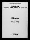 Gionges. Naissances an XI-1862