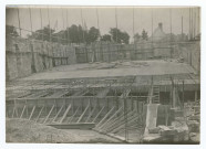 REIMS. Chantier de reconstruction du Grand Théâtre de Reims