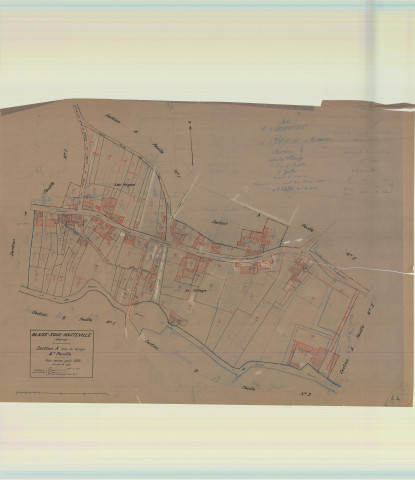 Sainte-Marie-du-Lac-Nuisement (51277). Blaise-sous-Hauteville (51067). Section A4 échelle 1/1000, plan mis à jour pour 1932, plan non régulier (calque)