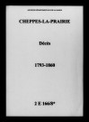 Cheppes. Décès 1793-1860