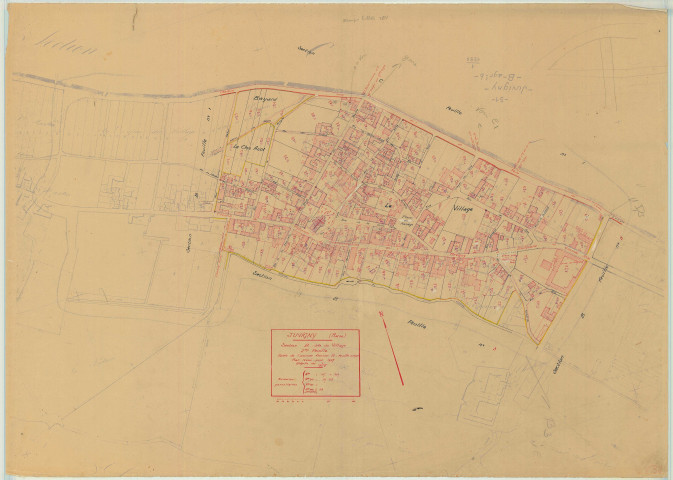 Juvigny (51312). Section B2 échelle 1/1250, plan mis à jour pour 1937, plan non régulier (papier)
