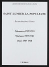 Saint-Lumier-la-Populeuse. Naissances, mariages, décès 1907-1918 (reconstitutions)