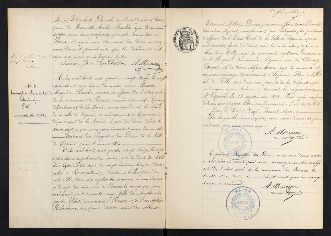 Reuves. Décès 1893-1929