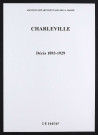 Charleville. Décès 1893-1929