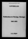 Linthelles. Publications de mariage, mariages 1863-1892