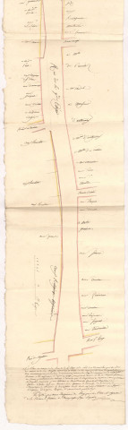 Plan de la rue grande étape à Châlons, 1761.