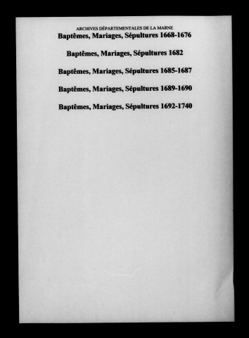 Gaye. Baptêmes, mariages, sépultures 1571-1740